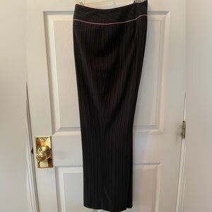 Plus 16 Unique Pink Black pinstripe, piping stretch dress pants pockets